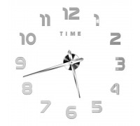 Настінний 3D годинник ZH17520, 120cm, Silver
