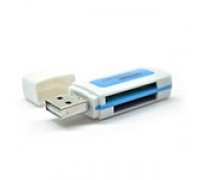 Кардрідер універсальний 4в1 MERLION CRD-5BL TF / Micro SD, USB2.0, Orange, OEM 
