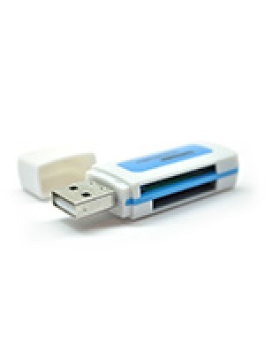 Кардрідер універсальний 4в1 MERLION CRD-5BL TF / Micro SD, USB2.0, Orange, OEM 