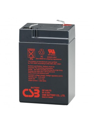 Акумуляторна батарея CSB GP645, 6V 4.5Ah 