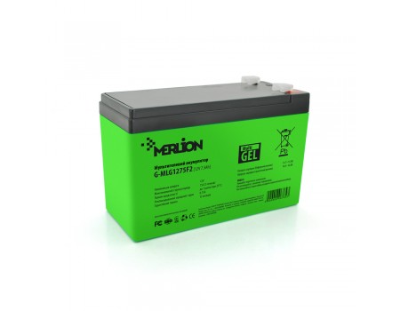 Акумуляторна батарея MERLION G-MLG1275F2 12 V 7,5 Ah (150 x 65 x 95 (100)) Green