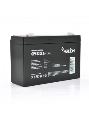 Акумуляторна батарея MERLION AGM GP6120F2 6 V 12Ah ( 150 x 50 x 95 (100) ) 