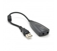 Контроллер USB-sound card (7.1) 3D sound (Windows 7 ready), 20см кабель с ферритом, Blister Q250