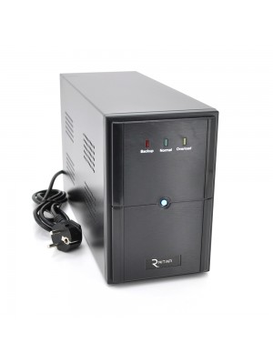 ИБП Ritar E-RTM600L-U (360W) ELF-L, LED, AVR, 2st, USB, 2xSCHUKO socket, 1x12V7Ah, металлический Case (370*130*210) 4,8 кг (310*85*140)