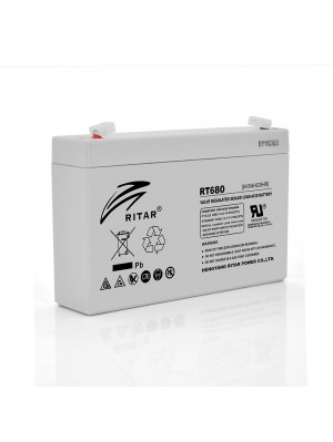 Акумуляторна батарея AGM RITAR RT680, Black Case, 6V 8Ah ( 151х34х94 (100) ) 