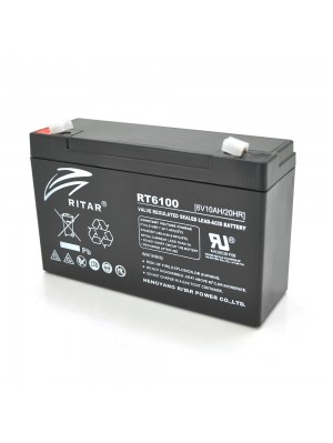 Акумуляторна батарея AGM RITAR RT6100, Black Case, 6V 10Ah  ( 150 х 50 х 93 (99) ) 