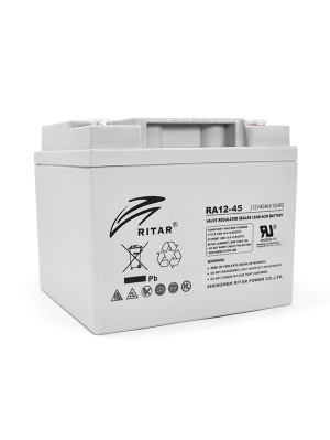Акумуляторна батарея AGM RITAR RA12-45, Gray Case, 12V 45.0Ah  (198 x 166 x169 ) 