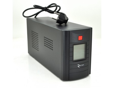 ИБП Ritar RTM1500 (900W) Proxima-D, LCD, AVR, 3st, 3xSCHUKO socket, 2x12V9Ah, металл Case (350х120х190)