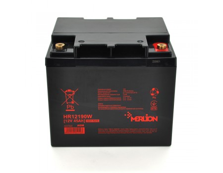 Аккумуляторна батарея MERLION HR12190W, 12V 45Ah  ( 196 х 165 х 173 (173) )
