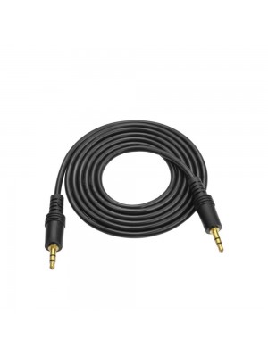 Кабель AUX Audio DC3.5 тато-тато 3.0м, GOLD Stereo Jack, (круглий) Black cable