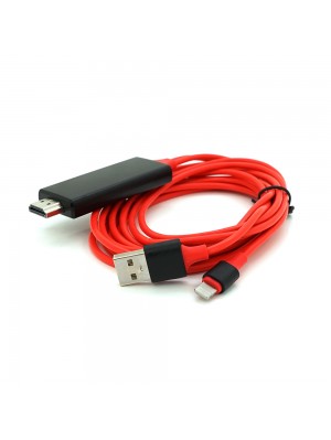 Конвертер Lighting (папа) на HDMI(папа) 1,8м, Red4K/2K