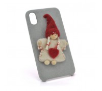 Накладка Angel пушистая  iPhone 7/8 silver