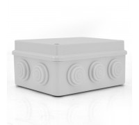 Коробка розподільна зовнішня YOSO 150x110x70 IP65 колір білий, 10 отворів, соски в комплекті