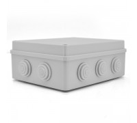 Коробка розподільна зовнішня YOSO 200x155x80 IP65 колір білий, 10 отворів, соски в комплекті
