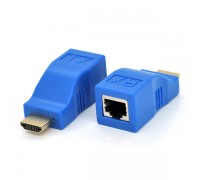 Одноканальный пассивный удлинитель HDMI сигнала по UTP кабелю по одной витой паре. Дальность передачи: до 30метров, 720P-cat5e, 1080Р- cat6e