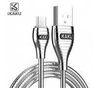 Кабель iKAKU ALLOY series for mirco, Silver, длина 1м, 2.8A, BOX