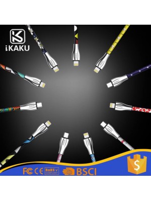 Кабель iKAKU REFLECT series for iPhone, длина 1м, 2.4A