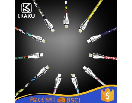 Кабель iKAKU REFLECT series for iPhone, длина 1м, 2.4A