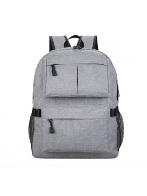 Рюкзак для ноутбука 15.6 ", матеріал нейлон, вихід під USB-кабель, сірий