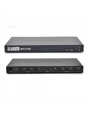 Активний HDMI спліттер 1 => 8 портів, 1080р, DC5V / 2A