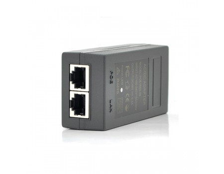 POE інжектор 48V 0.5A (24Вт) з портами Ethernet 10/100 Мбіт / с, без кабелю живлення