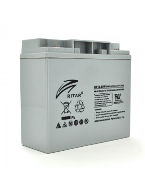 Аккумуляторная батарея AGM RITAR HR12-60W, Gray Case, 12V 17.0Ah  ( 181 х 77 х 167 (167 ) 4.80 kg 