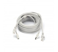 Патчкорд комбинированный по витой паре RJ-45+DC 20m, серый, Q40