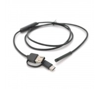 3  in 1  TYPE-C/MicroUSB/PC HD эндоскоп, мягкий провод, 1м