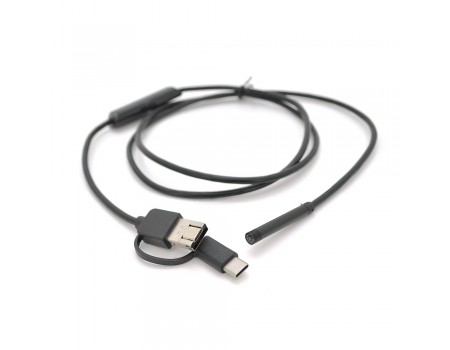 3  in 1  TYPE-C/MicroUSB/PC HD эндоскоп, мягкий провод, 1м