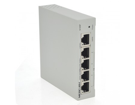Комутатор POE 48V Mercury S105P 48V 5 портів Ethernet 10/100 Мбіт / сек, БП в комплекті