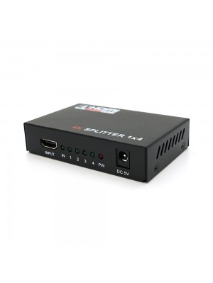 Активний HDMI сплитер 1 => 4 порта, 3D, 1080р, 4K, 1,4 версія, DC5V/2A 
