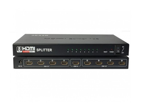Активний HDMI спліттер 1 => 8 портів, 4K X 2K, 1080р, 1,4 версія