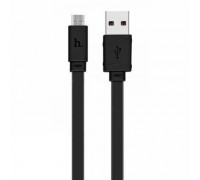 Кабель Hoco X5 Bamboo, Micro-USB, 2.4A, Black, длина 1м