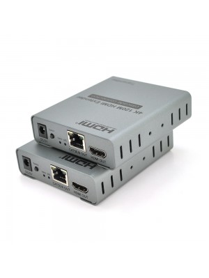 Одноканальний активний подовжувач HDMI сигналу по UTP кабелю з ик управлінням до 120 метрів, cat5e/cat6e 4K/1080P з блоком живлення.