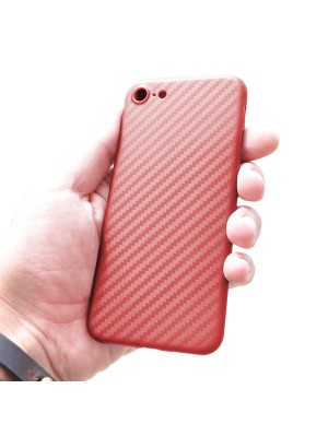 Ультратонкая пластиковая накладка Carbon iPhone 6/6s red