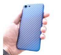 Ультратонкая пластиковая накладка Carbon iPhone 6/6s blue