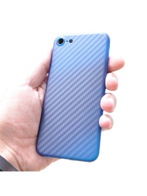 Ультратонкая пластиковая накладка Carbon iPhone 6/6s blue