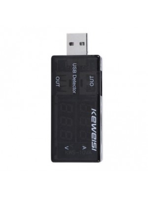 USB тестер Keweisi KWS-10VA напряжения (3-8V) и тока (0-3A), Black