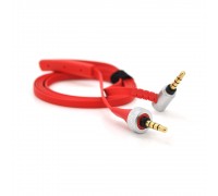 Кабель AUX Sony Audio DC3.5 тато-тато 1.0м, CCA Stereo Jack, (плоский) Red cable, OEM