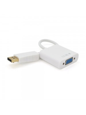 Конвертер Display Port (папа) на VGA (мама) 30cm, White, 4K/2K