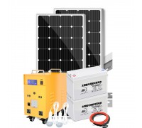 Сонячна станція з накопиченням енергії + інвертор 2000W + Solar panel 2x200W + акумулятор 2x100AH, 2*AC/220V+4*DC/12V+2*USB/5V
