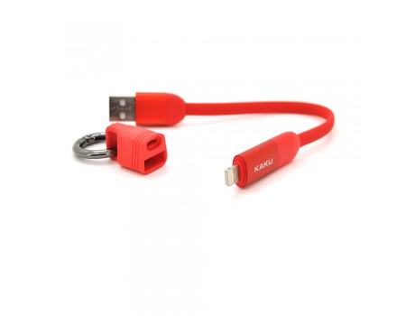 Кабель iKAKU KSC-324 JIANCHONG fast charging data cable (TYPE-C to Lightning), Red, длина 0.2м, 3,2А, BOX