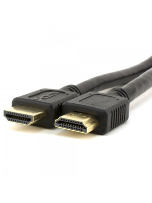 Кабель Merlion HDMI-HDMI HIGH SPEED 0.3m, v1.4, OD-7.5mm, круглый Black, коннектор Black