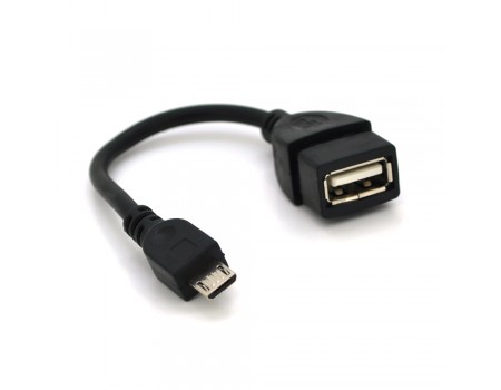 Кабель USB 2.0 AF/Micro-B OTG, 0.1m