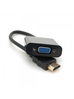 Конвертер HDMI (тато) на VGA (мама) 10cm, Black, 4K / 2K 