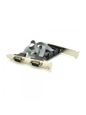 Контроллер PCI-E=>2xRS232(9Pin)+LPT(25Pin), TX382A, BOX