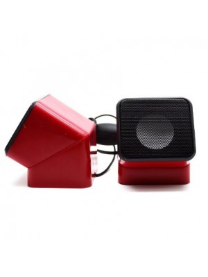 Колонки 2.0 G-SYSYTEM G-012, 2х2.5W, USB, Red/Black, пластик, c регулировкой звука на проволоке