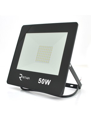 Прожектор SLIM LED RITAR RT-FLOOD50A, 50W, 56xSMD2835, IP65, 4000Lm, 6500K (100%), PF>0.9  Ra>70, 215*240*30mm