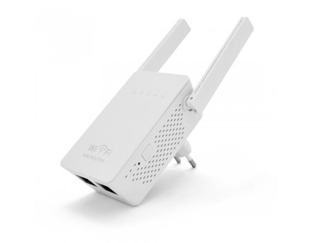 Підсилювач WiFi сигналу з 2-ма вбудованими антенами LV-WR02ES, живлення 220V, 300Mbps, IEEE 802.11b / g / n, 2.4-2.4835GHz