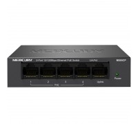 Комутатор POE 48V Mercury MS05CP 4 портів POE + 1 порт Ethernet (Uplink) 10/100 Мбіт / сек, БП в комплекті